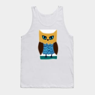 Cute Owl Drawing Tank Top